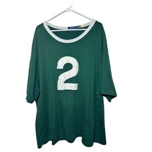 Polo Ralph Lauren Shirt Men's 3XLT Green Short Sleeve #2 Team